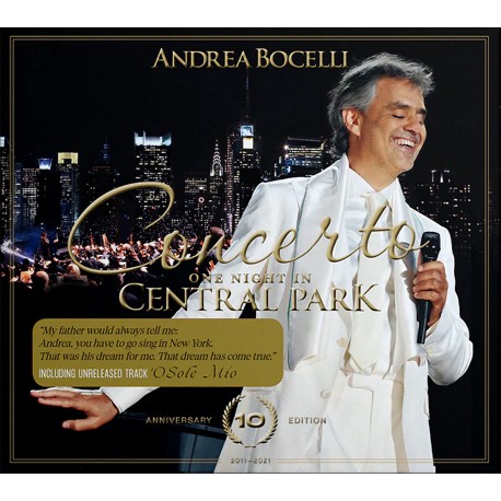 Andrea Bocelli - Concerto Night In Central Park - 10th Anniversary - 2 CD Digibook